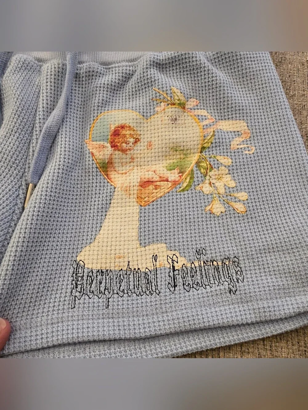 Boys Lie Perpetual Feelings Waffle Knit Shorts Size Medium